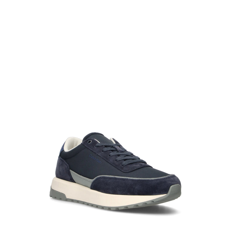 CALVIN KLEIN Sneaker uomo blu in suede