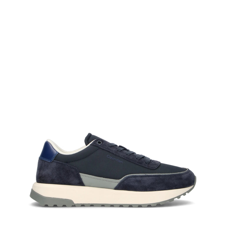 CALVIN KLEIN Sneaker uomo blu in suede