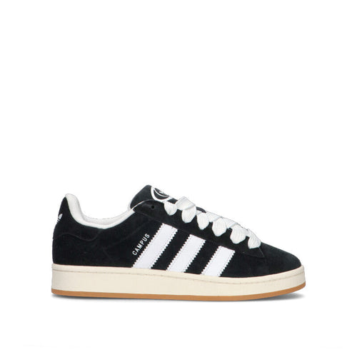 ADIDAS - CAMPUS Sneaker uomo nera/bianca in suede