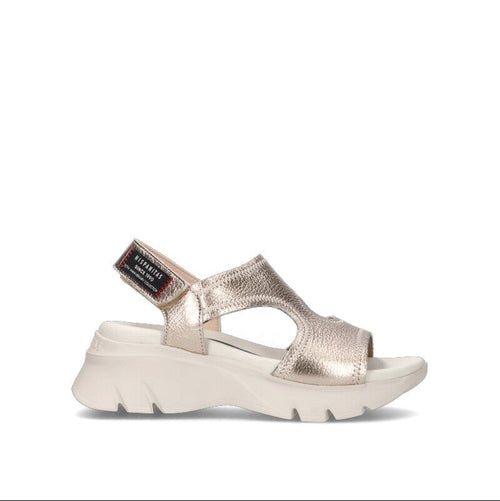 HISPANITAS Sandalo donna platino in pelle
