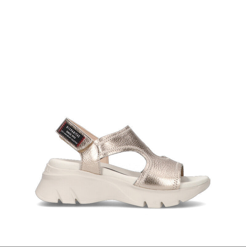 HISPANITAS Sandalo donna platino in pelle