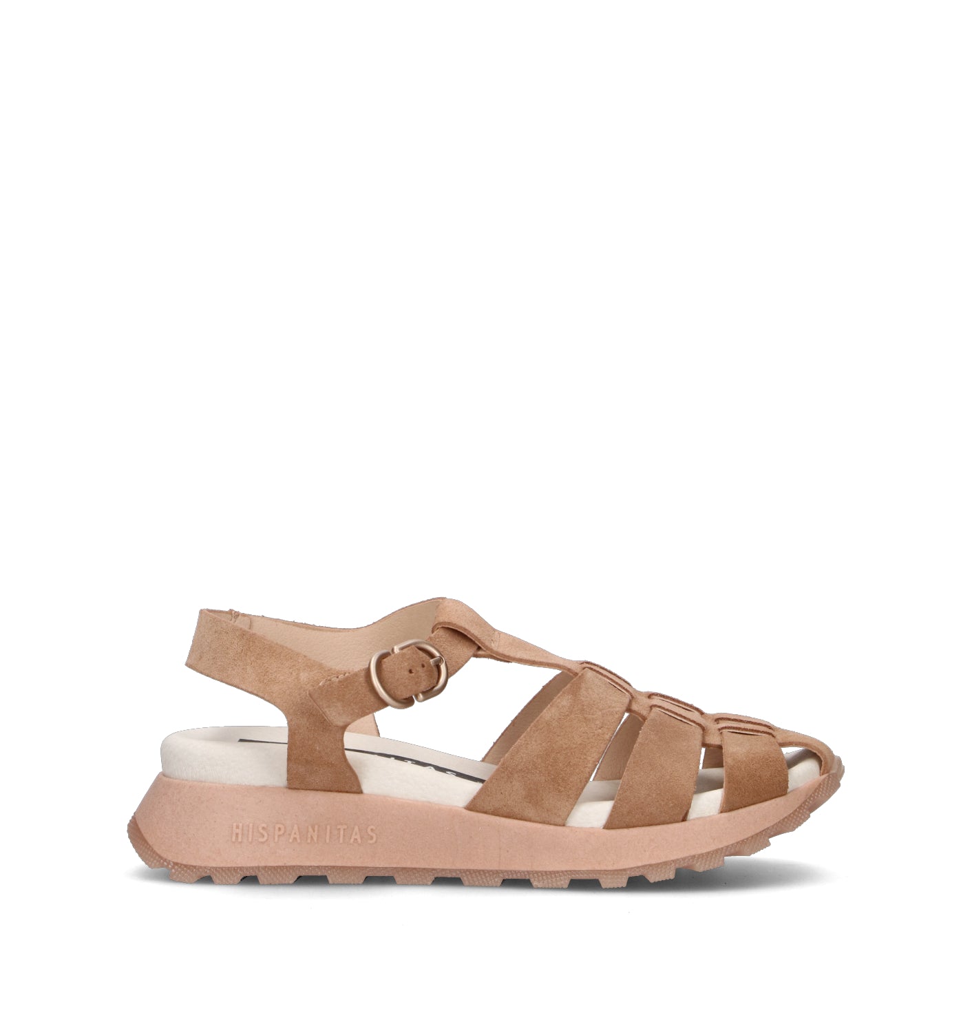 HISPANITAS Sandalo donna beige in pelle