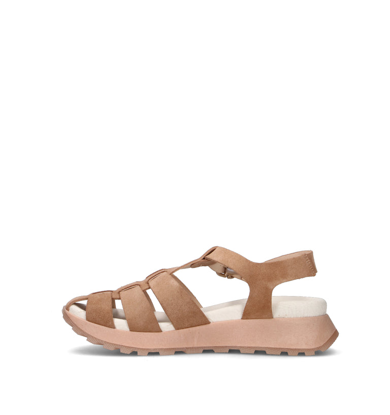 HISPANITAS Sandalo donna beige in pelle