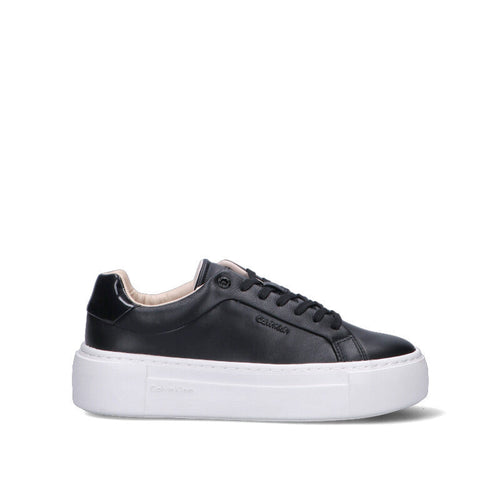 CALVIN KLEIN Sneaker donna nera in pelle