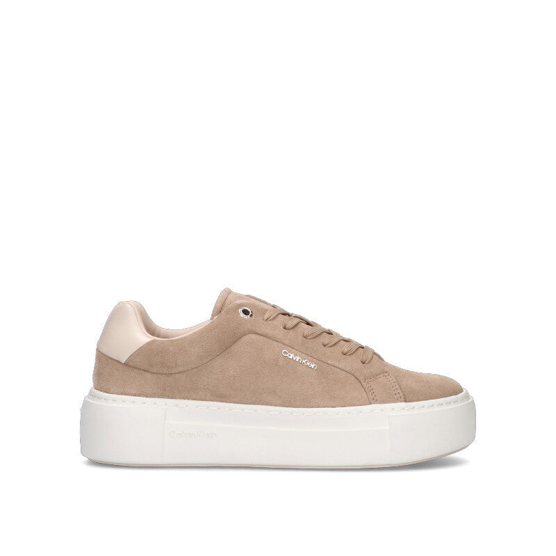 CALVIN KLEIN Sneaker donna taupe in suede
