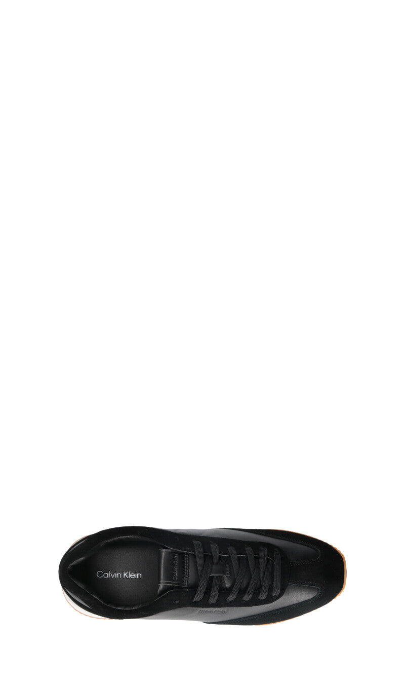 CALVIN KLEIN Sneaker donna nera in pelle