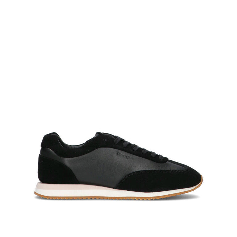 CALVIN KLEIN Sneaker donna nera in pelle