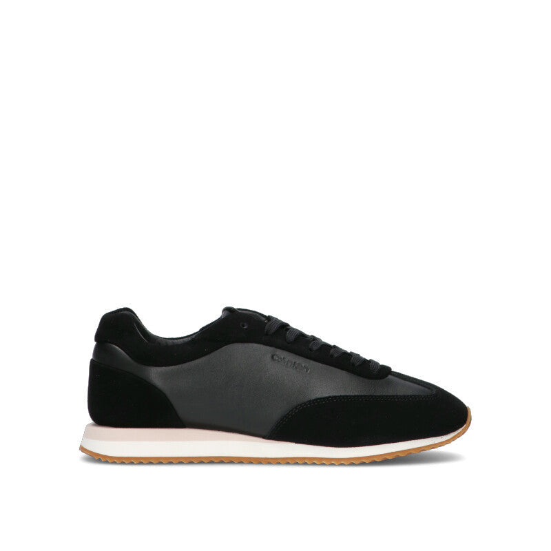 CALVIN KLEIN Sneaker donna nera in pelle