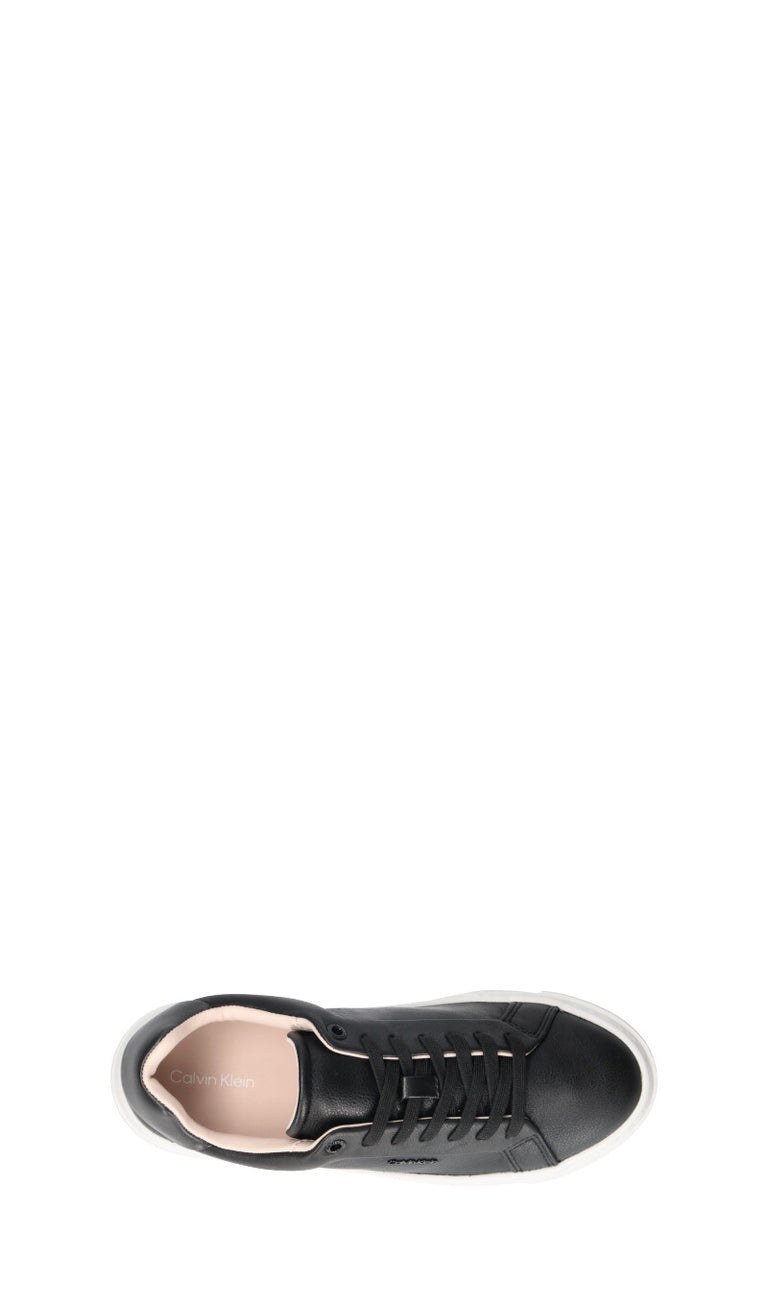 CALVIN KLEIN Sneaker donna nera in pelle