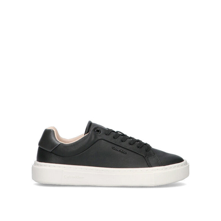 CALVIN KLEIN Sneaker donna nera in pelle