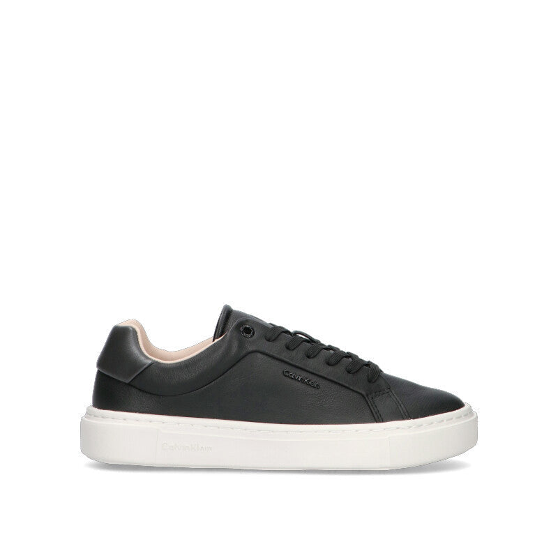 CALVIN KLEIN Sneaker donna nera in pelle