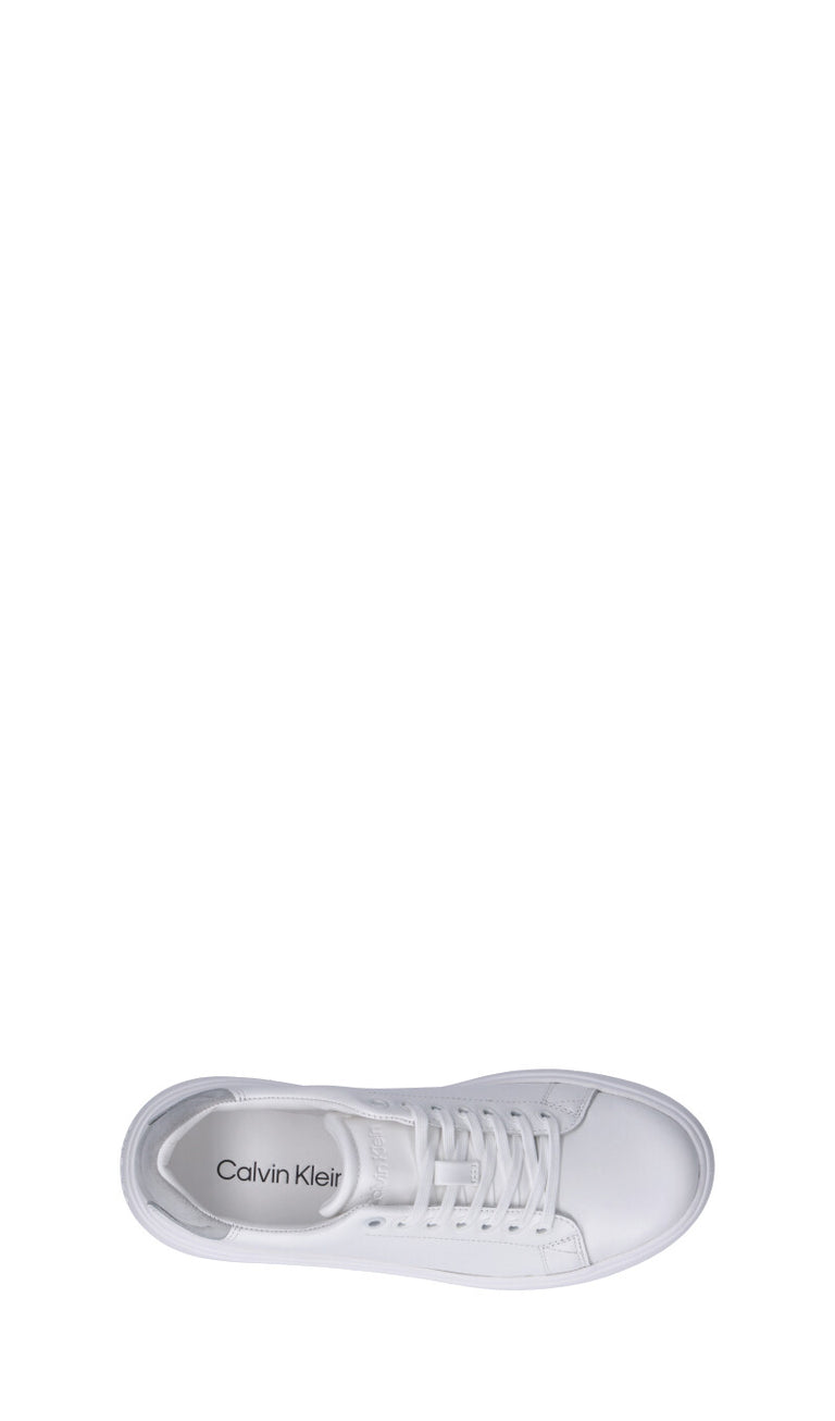 CALVIN KLEIN JEANS Sneaker uomo bianca/grigia in pelle