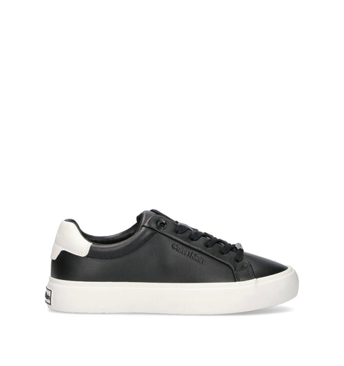 CALVIN KLEIN Sneaker donna nera in pelle