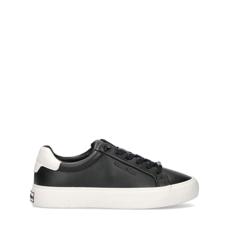 CALVIN KLEIN Sneaker donna nera in pelle