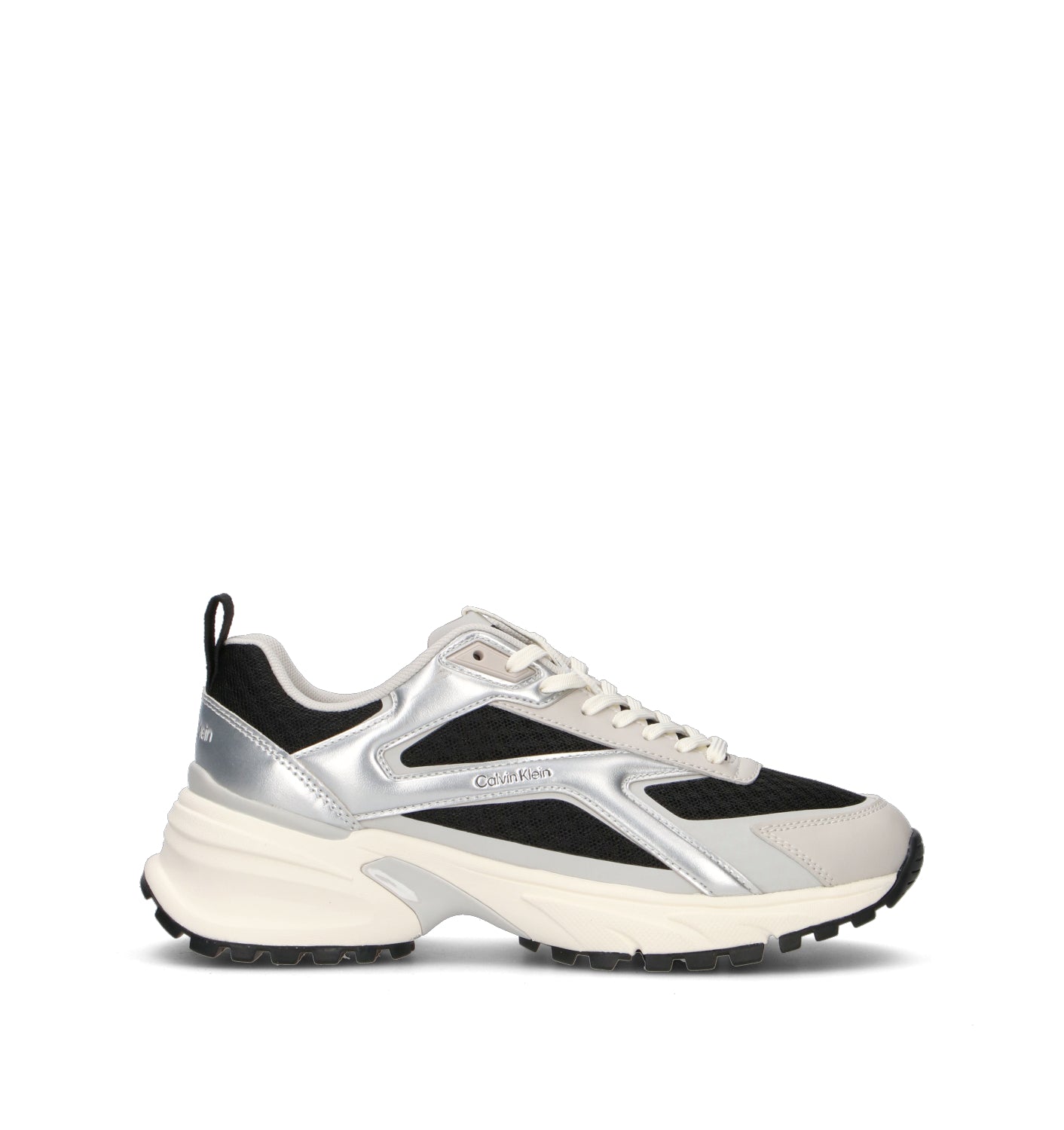 CALVIN KLEIN Sneaker donna nera/argento