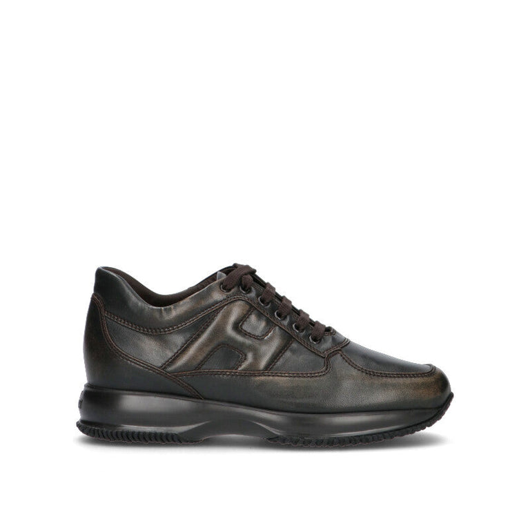 HOGAN - INTERACTIVE Sneaker uomo ebano in pelle