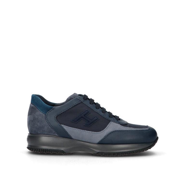 HOGAN Sneaker uomo blu in pelle