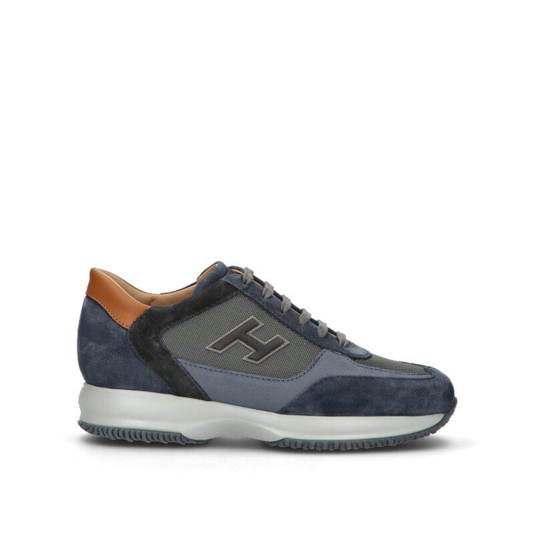 HOGAN Sneaker uomo blu in pelle