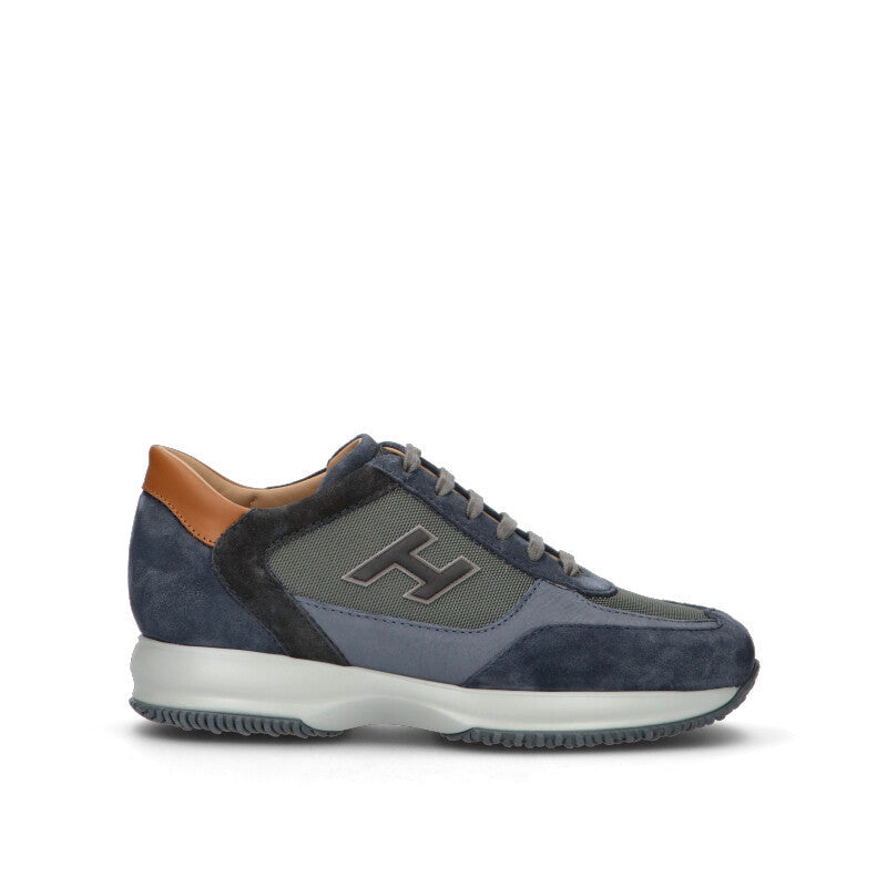 HOGAN Sneaker uomo blu in pelle