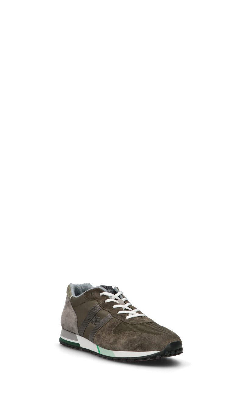 HOGAN Sneaker uomo grigia/militare in suede