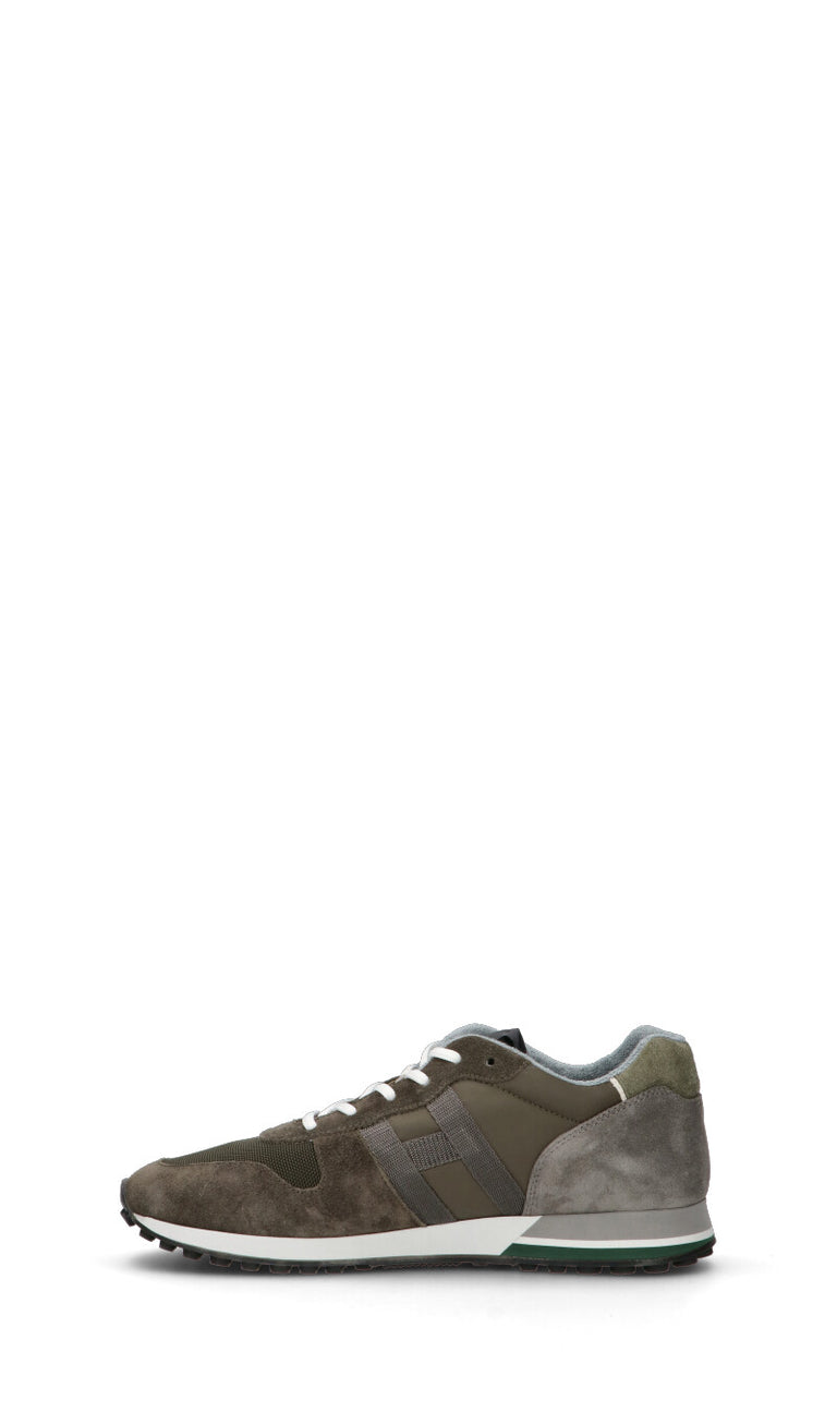 HOGAN Sneaker uomo grigia/militare in suede