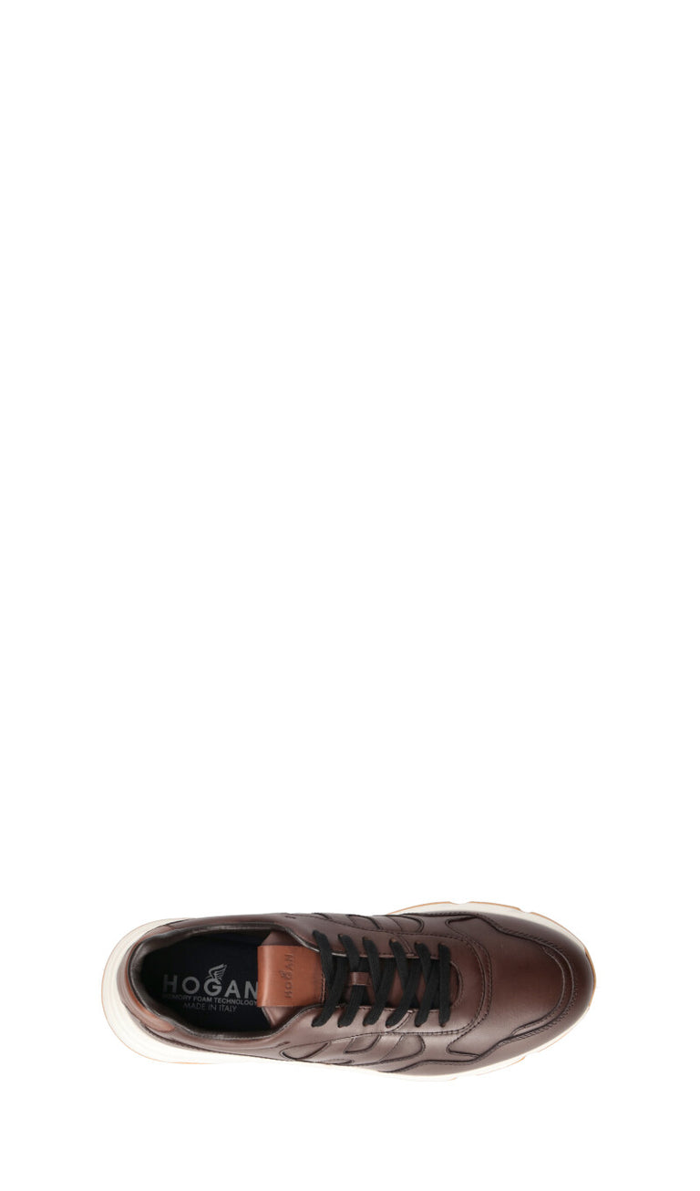 HOGAN - HYPERLIGHT Sneaker uomo marrone in pelle