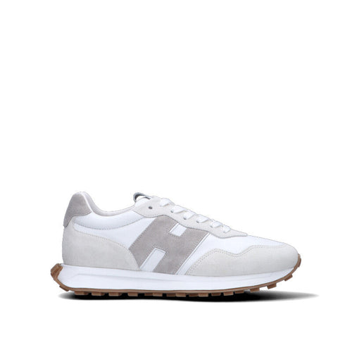 HOGAN Sneaker uomo bianca in suede