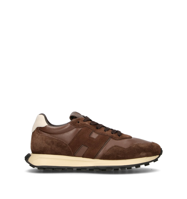 HOGAN H601 bSneaker uomo marrone in suede