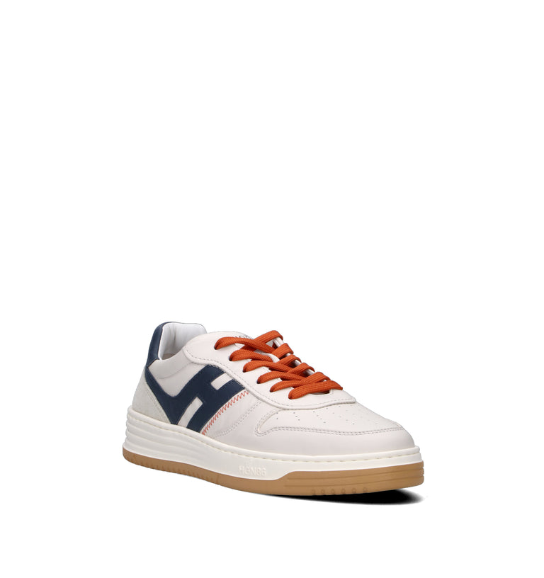 HOGAN H630 Sneaker uomo bianca/blu in pelle