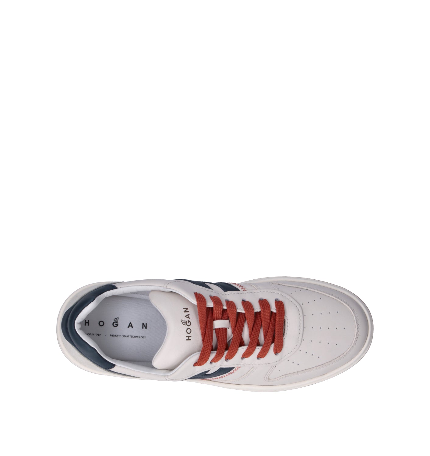 HOGAN H630 Sneaker uomo bianca/blu in pelle