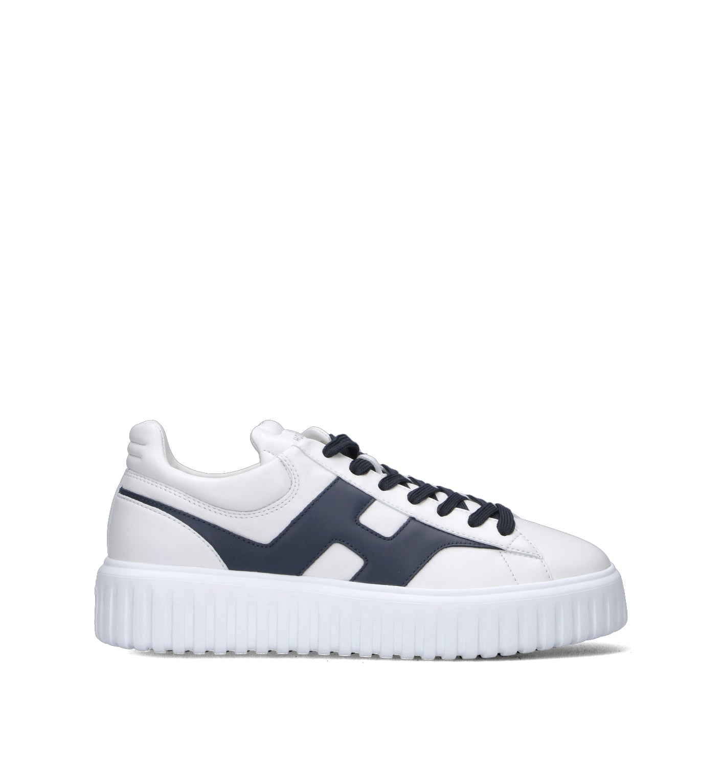 HOGAN H-Stripes Sneaker uomo bianca/blu in pelle