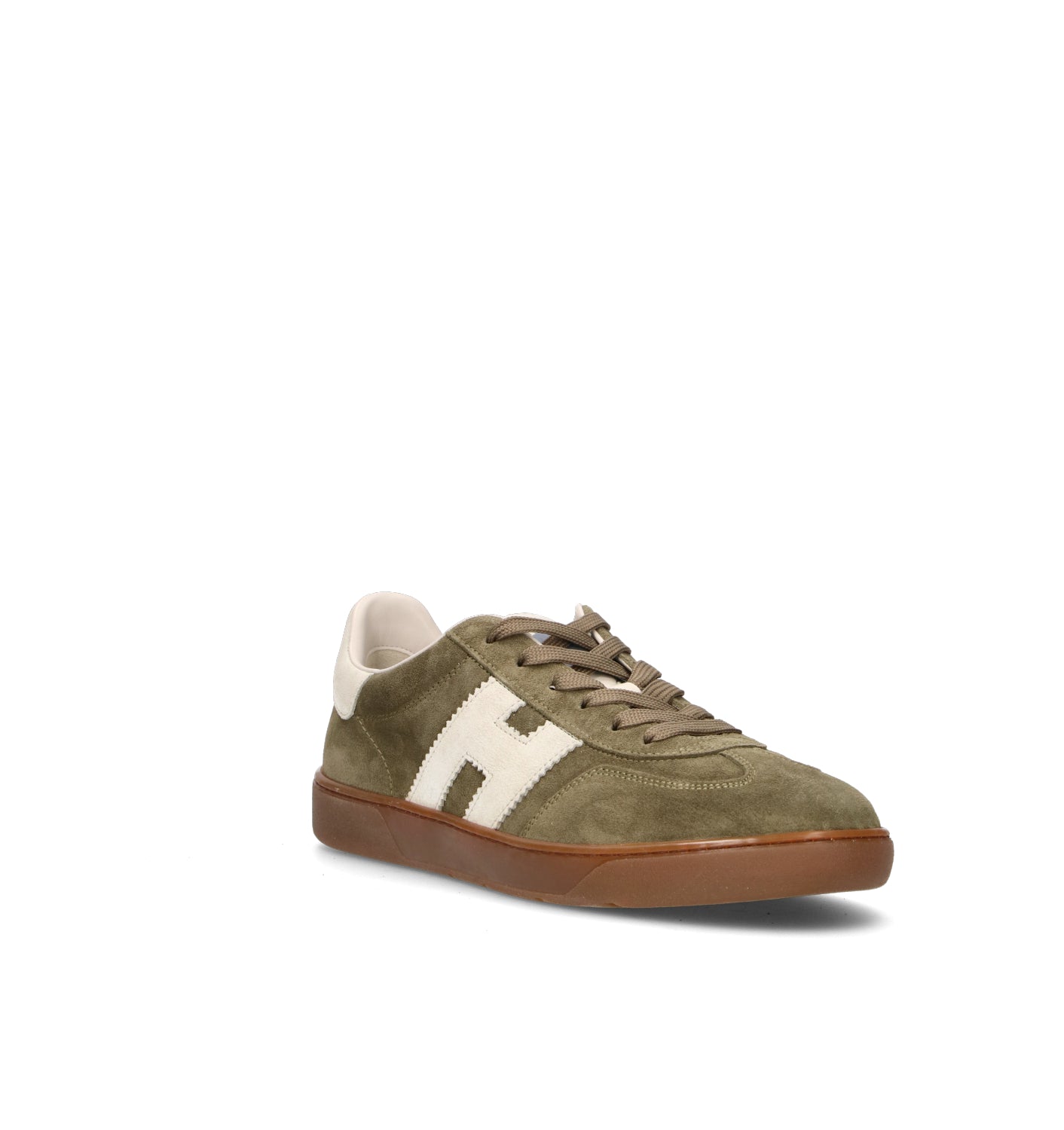 HOGAN Sneaker uomo verde in suede