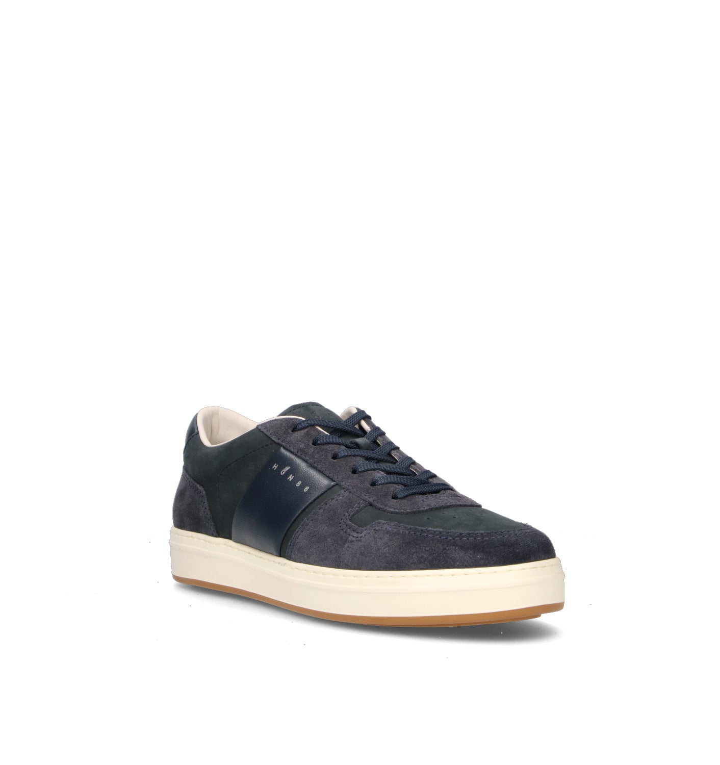 HOGAN Sneaker uomo blu in suede