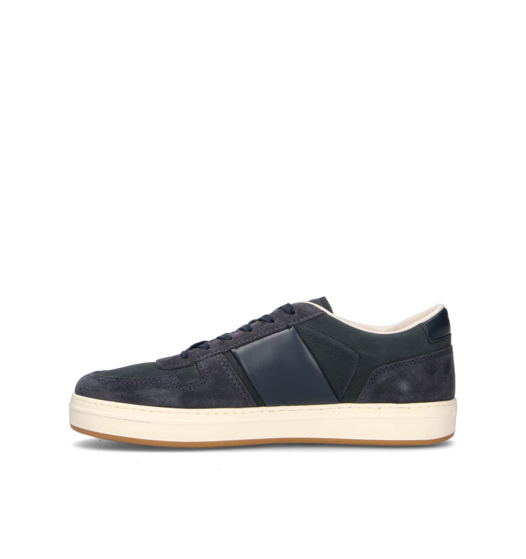HOGAN Sneaker uomo blu in suede