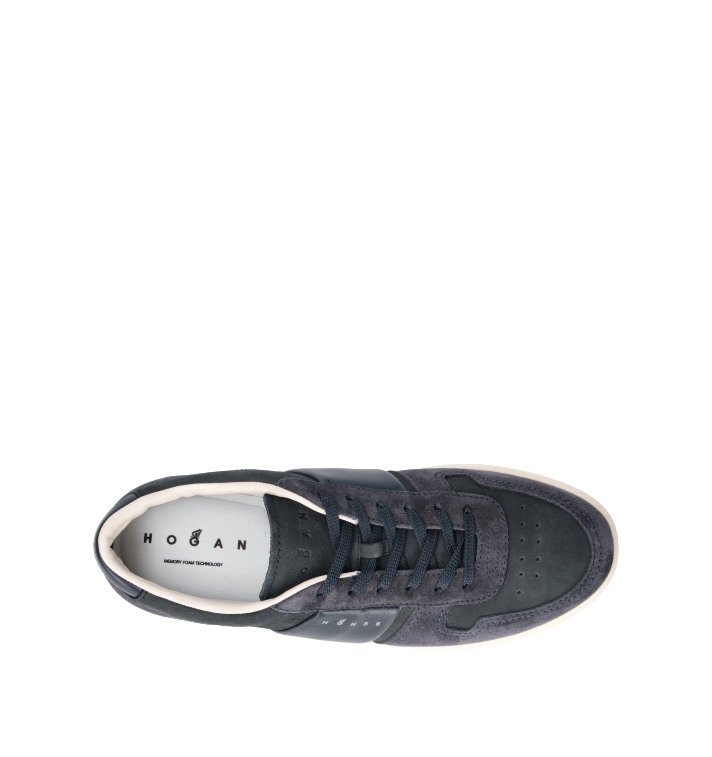HOGAN Sneaker uomo blu in suede