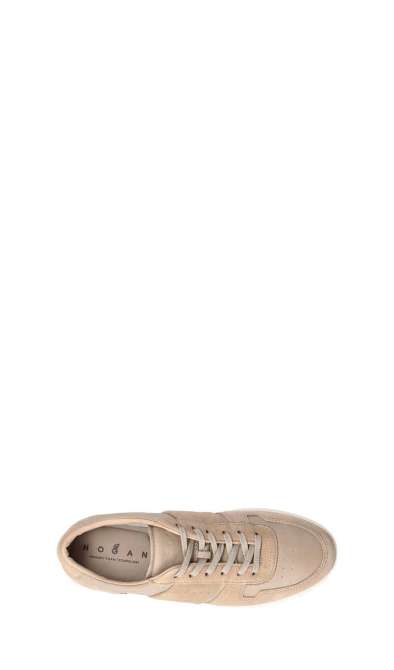 HOGAN Sneaker uomo beige in suede