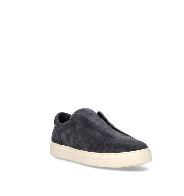 HOGAN Sneaker uomo blu in suede