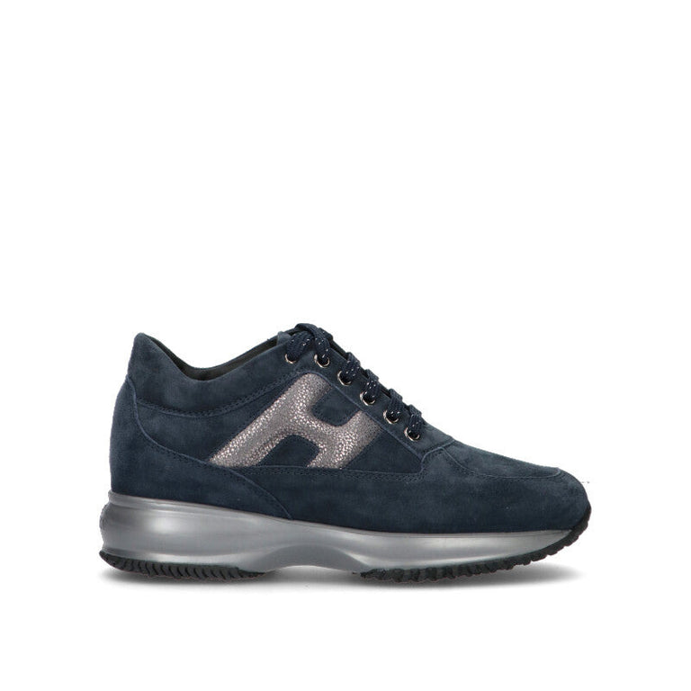 HOGAN - INTERACTIVE Sneaker donna blu in suede