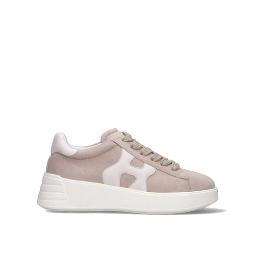 HOGAN Sneaker donna beige in suede