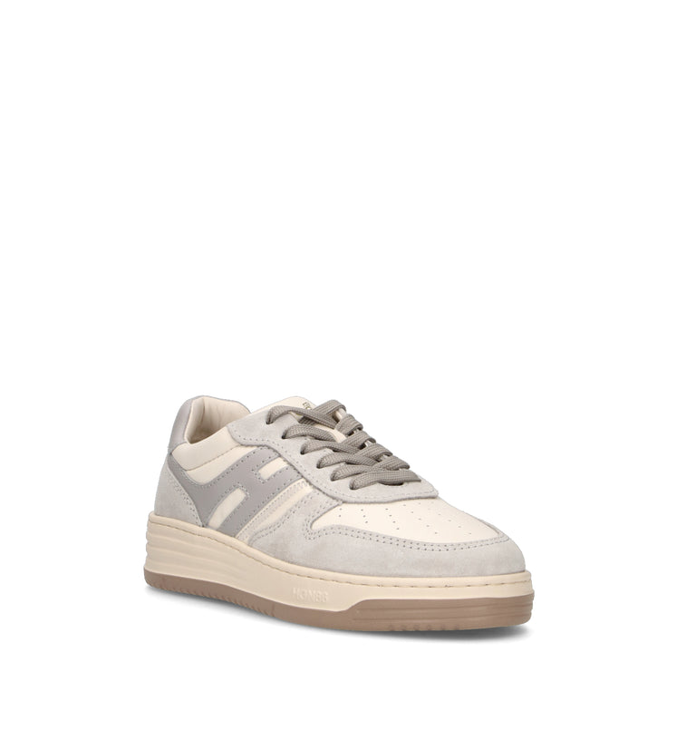 HOGAN Sneaker donna grigia/panna in suede