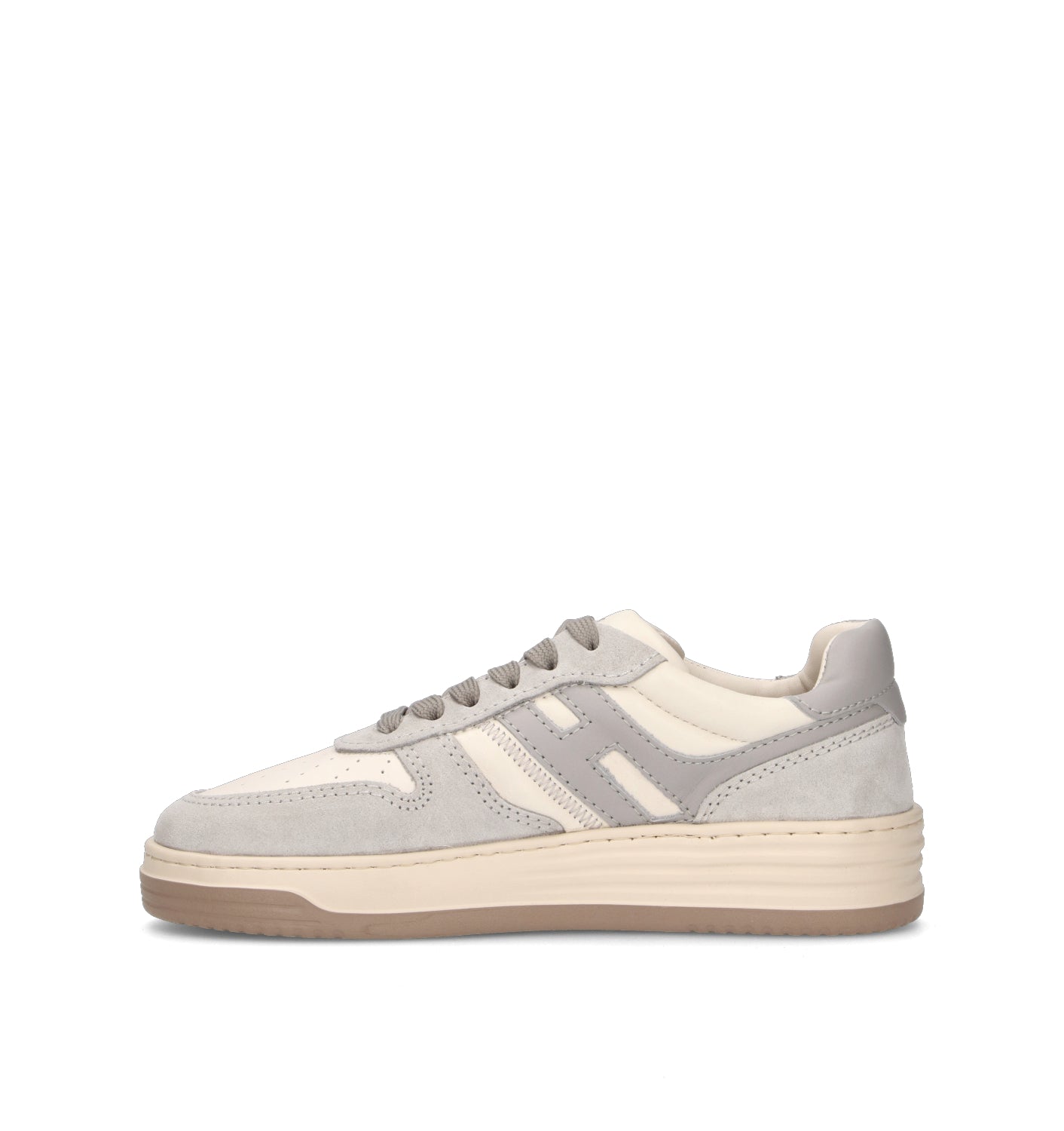HOGAN Sneaker donna grigia/panna in suede