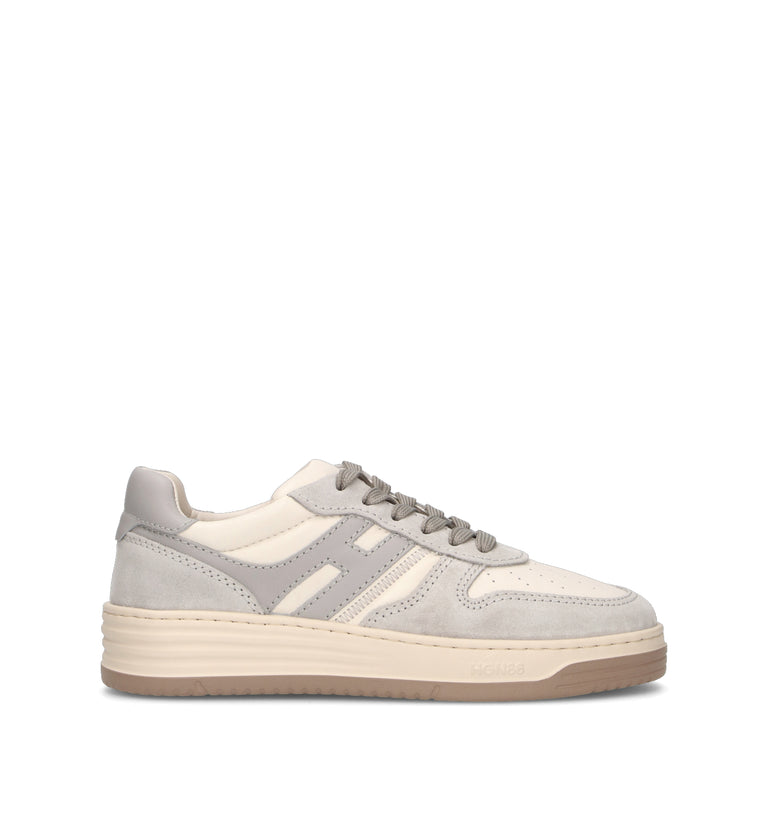 HOGAN Sneaker donna grigia/panna in suede