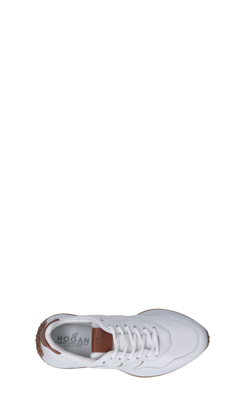 HOGAN Sneaker donna bianca/marrone in pelle