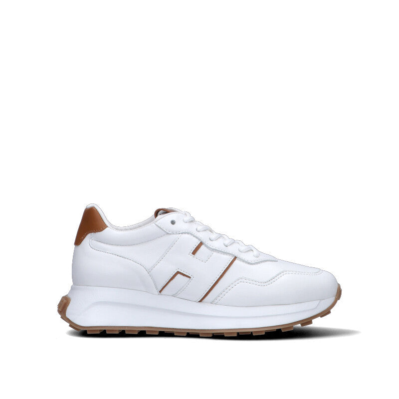 HOGAN Sneaker donna bianca/marrone in pelle