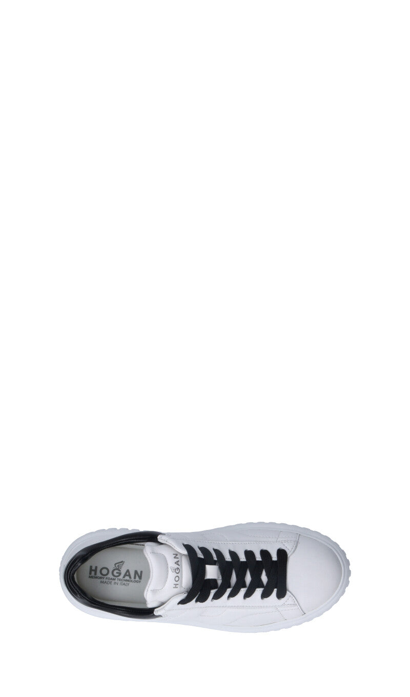 HOGAN - H-STRIPES Sneaker donna bianca/nera in pelle
