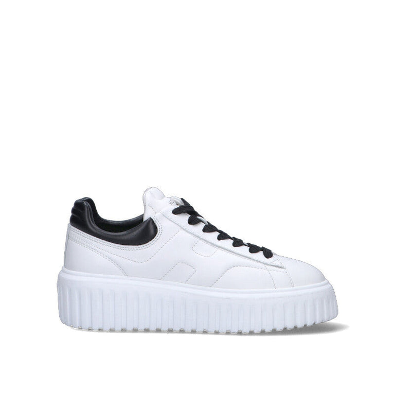 HOGAN - H-STRIPES Sneaker donna bianca/nera in pelle