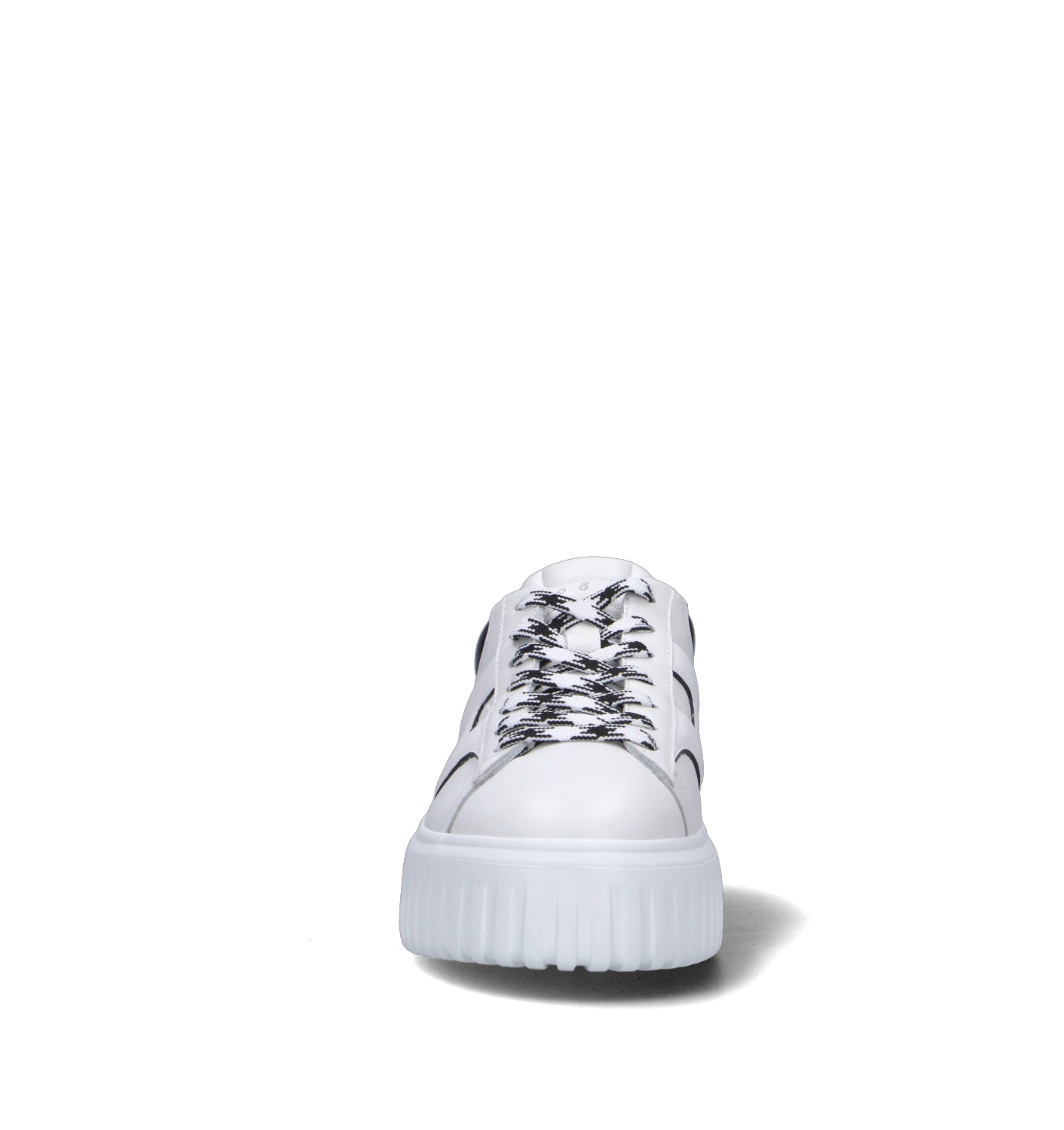 HOGAN H-STRIPES Sneaker donna bianca/nera in pelle