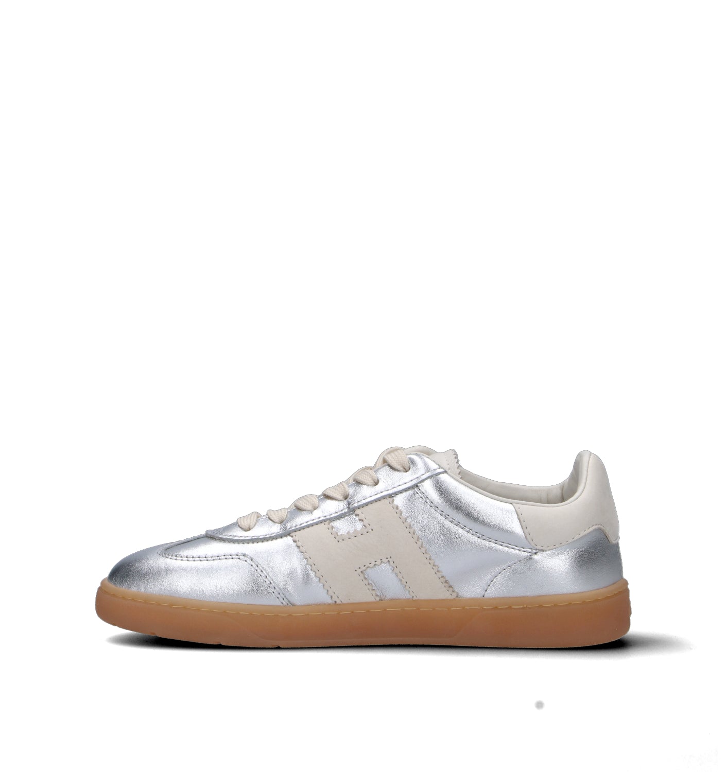 HOGAN COOL Sneaker donna argento in pelle
