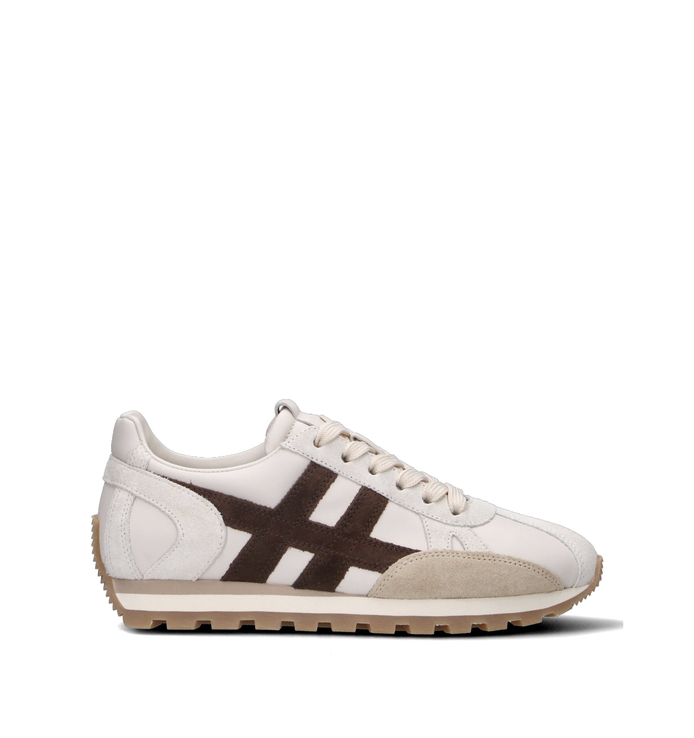 HOGAN 86er Sneaker donna beige/marrone in pelle