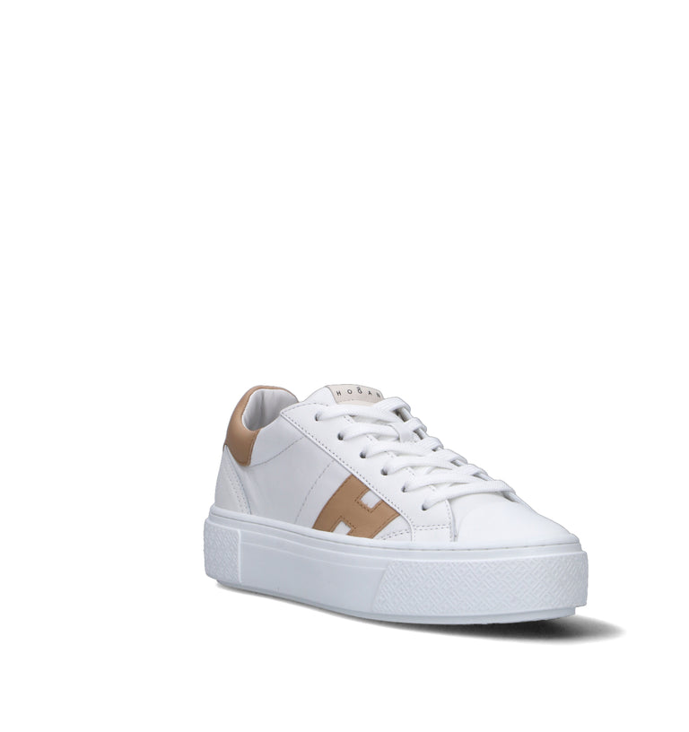 HOGAN CROSSWIND Sneaker donna bianca/beige in pelle